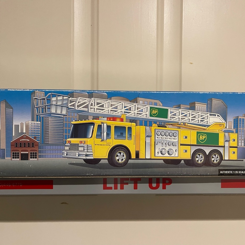 BP Yellow Fire Truck from 1999 old antique